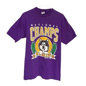 Vintage 1991 University of Washington Huskies National Champs single stitch tee